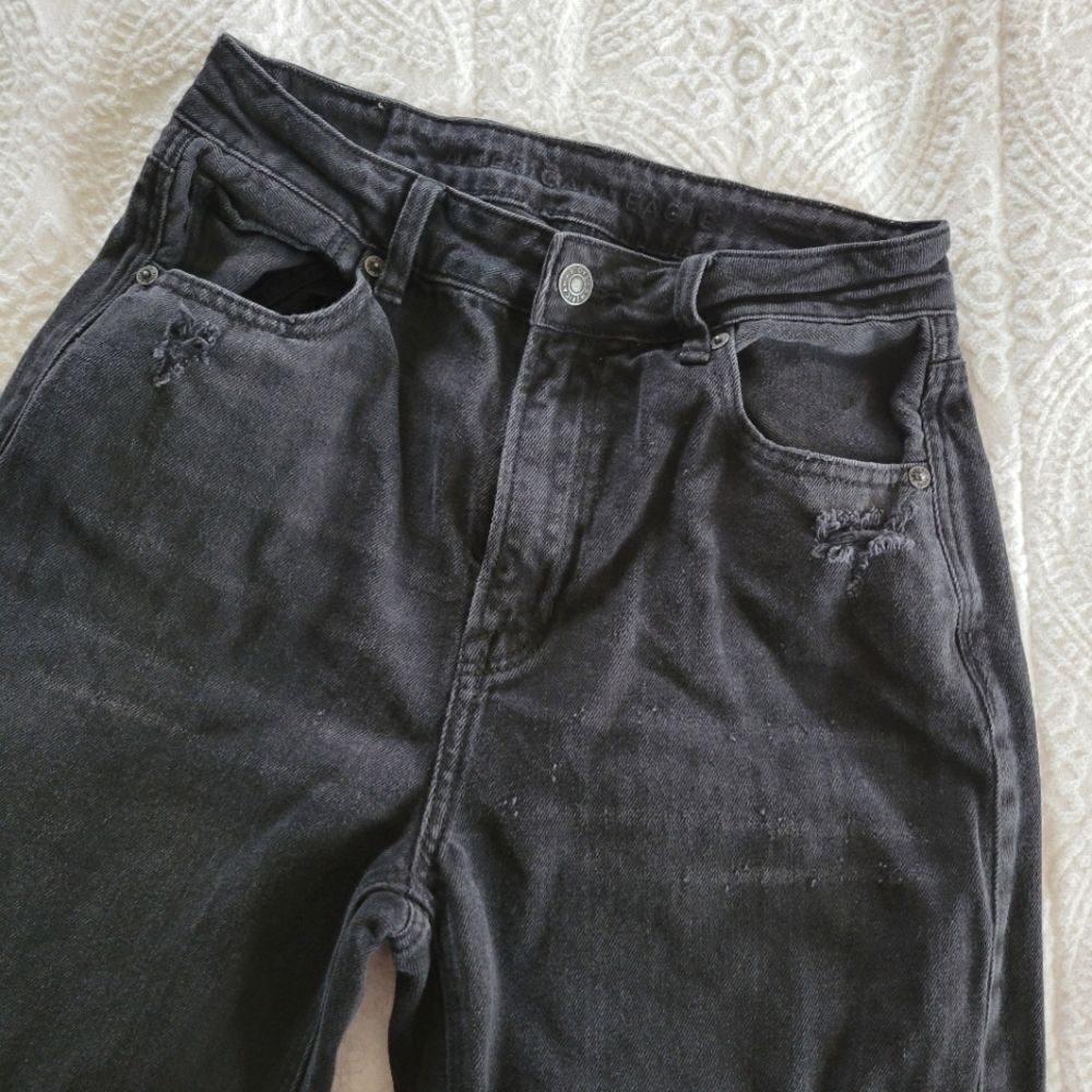 American Eagle Outfitters Black Mom Straight Leg Jeans 2